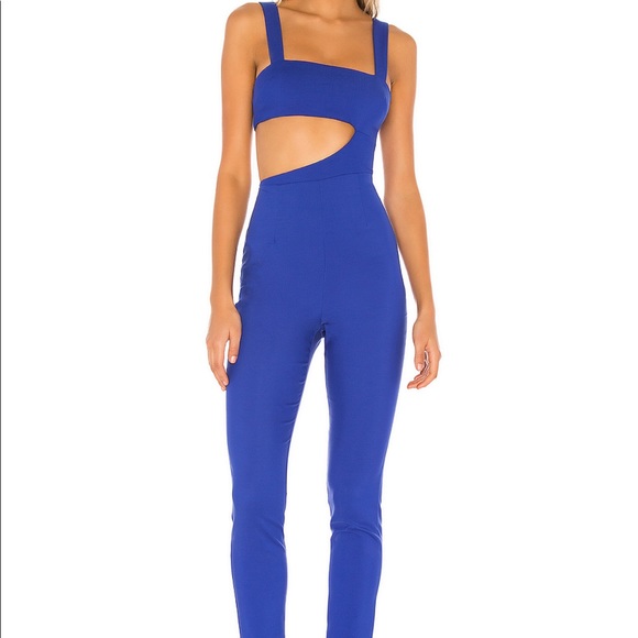 superdown Pants - Revolve royal blue XS blue cut out jumpsuit.